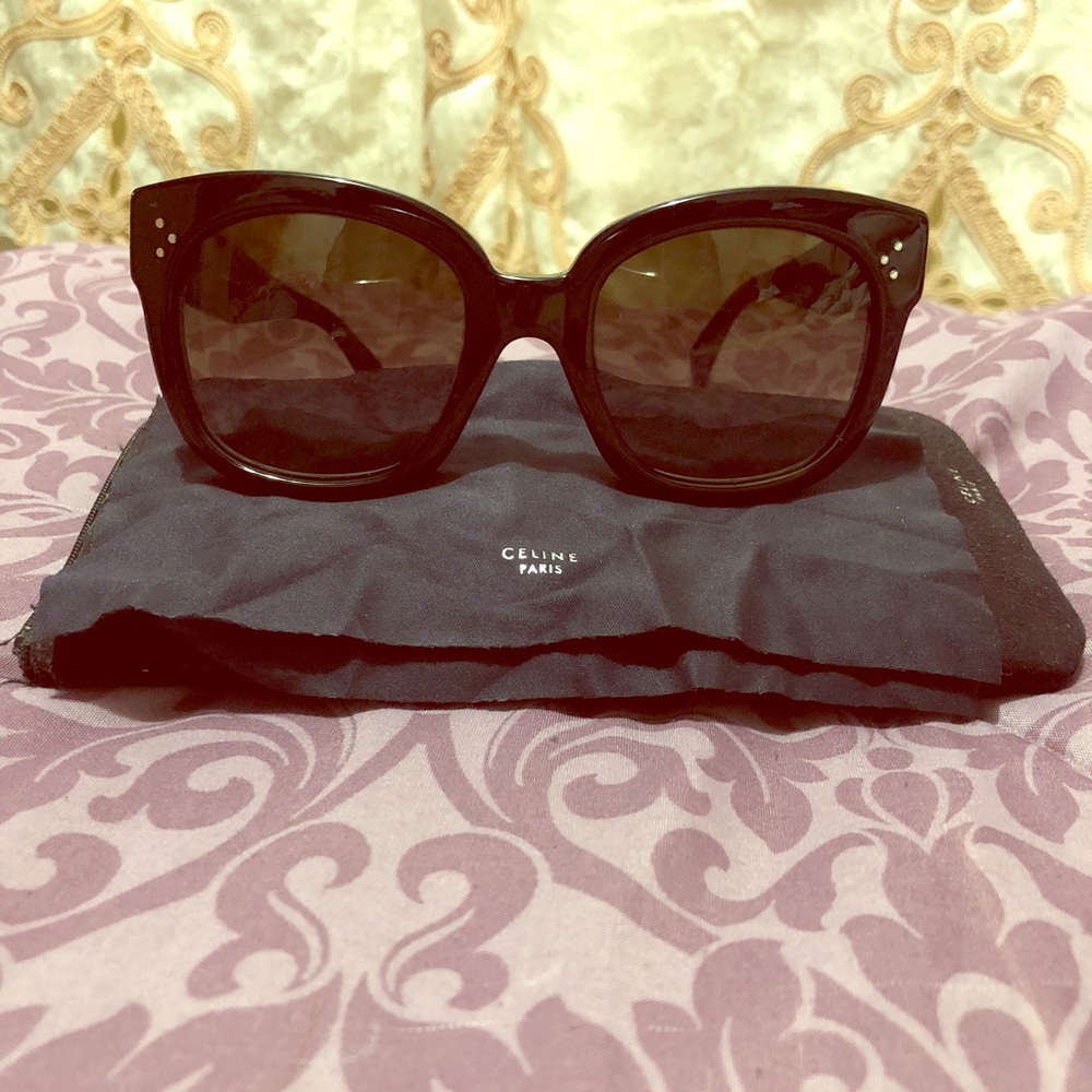 Black Celine Oversized Square Sunglasses